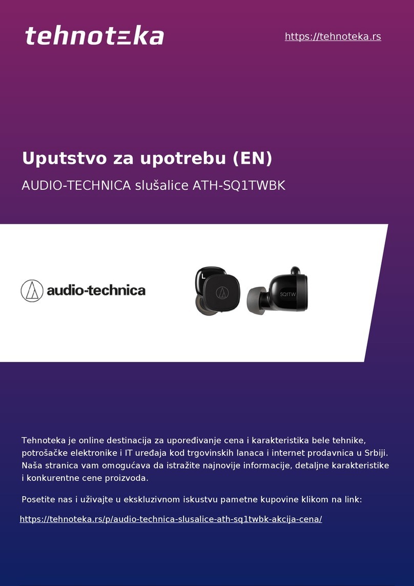 Audio Technica ATH-SQ1TWBK User manual