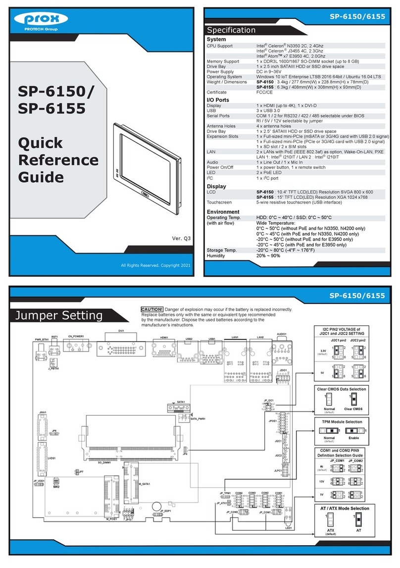 protech SP-6150 User manual