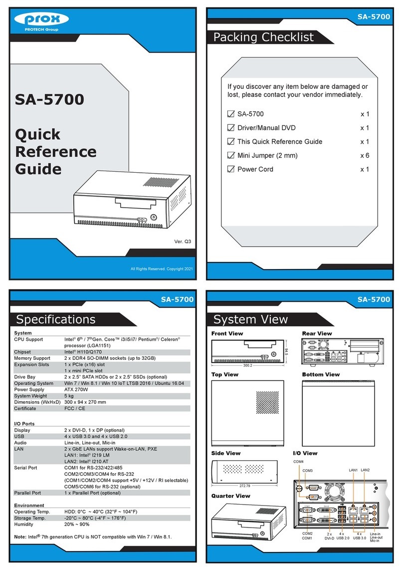 protech prox SA-5700 User manual