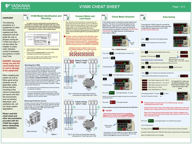 YASKAWA PROFINET V1000 CHEAT SHEET
