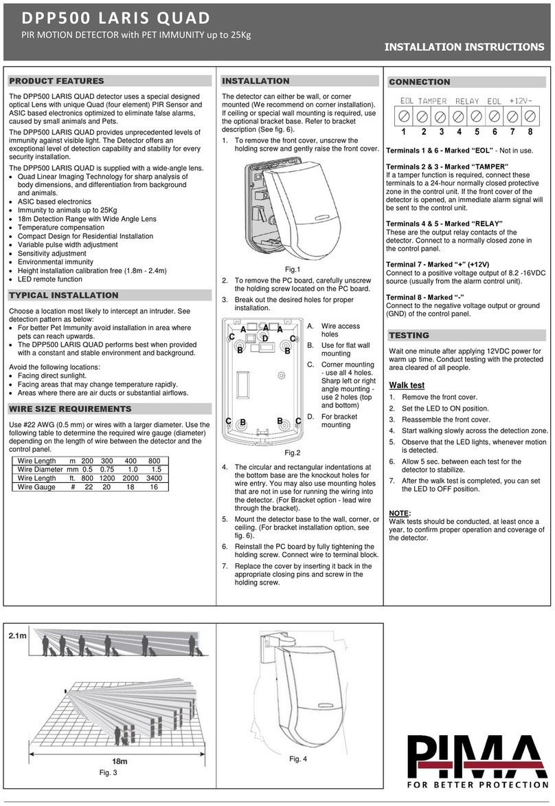 Pima DPP500 LARIS QUAD installation instructions