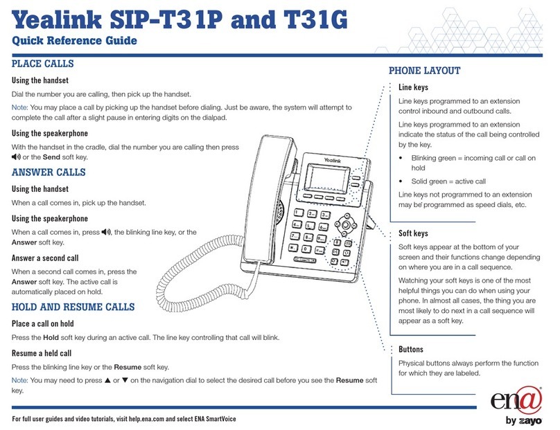 Yealink SIP-T31G User manual