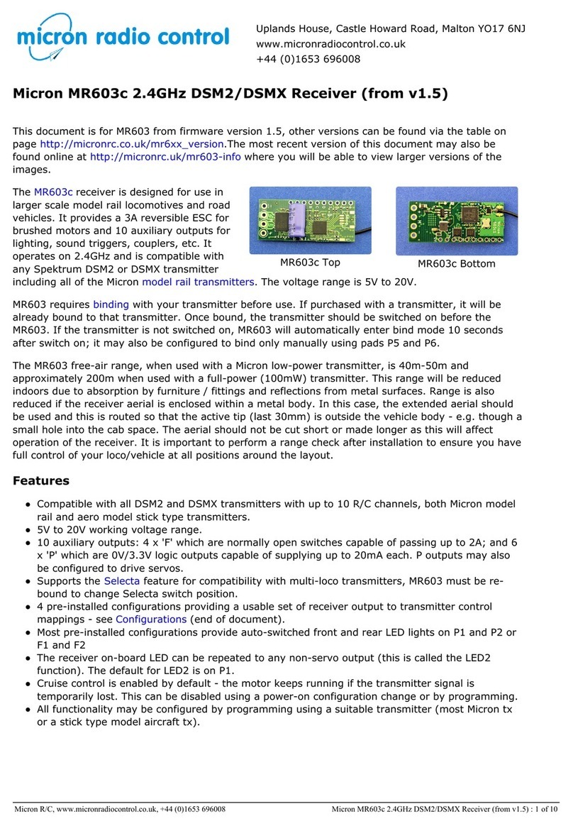 Micron Radio Control MR603c User manual