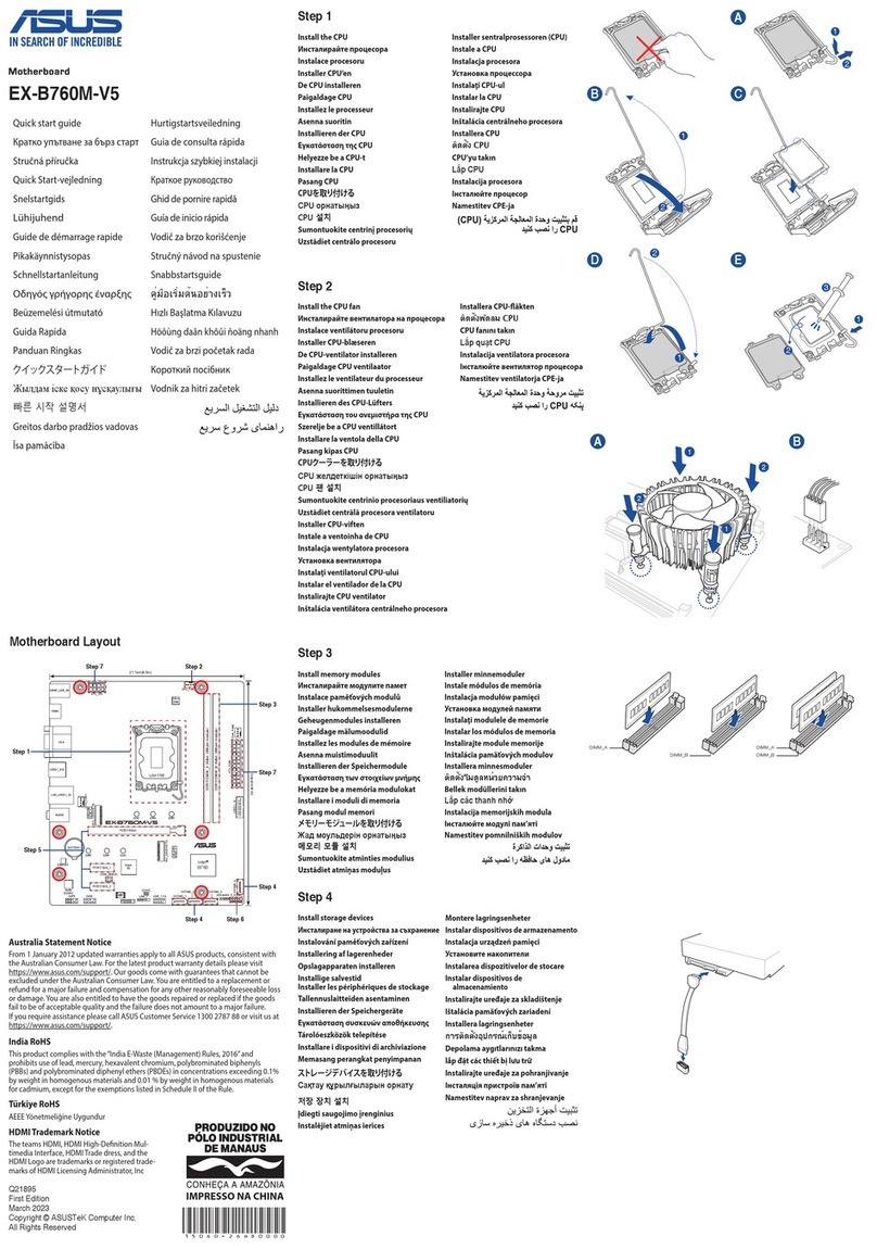 Asus EX-B760M-V5 quick start guide