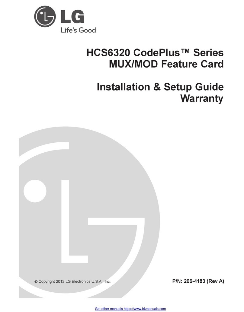 LG CodePlus HCS6320 Series Operating and maintenance manual LG CodePlus HCS6320 Series Operating and maintenance manual
