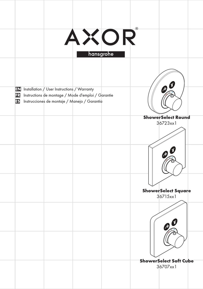 Hans Grohe Axor ShowerSelect Round 36723 1 Series Installation/User Instructions/Warranty Hans Grohe Axor ShowerSelect Round 36723 1 Series Installation/User Instructions/Warranty