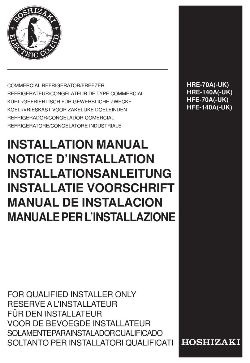 Hoshizaki HRE-70A installation manual Hoshizaki HRE-70A installation manual