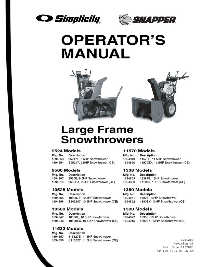 Simplicity 9524 Operator's manual
