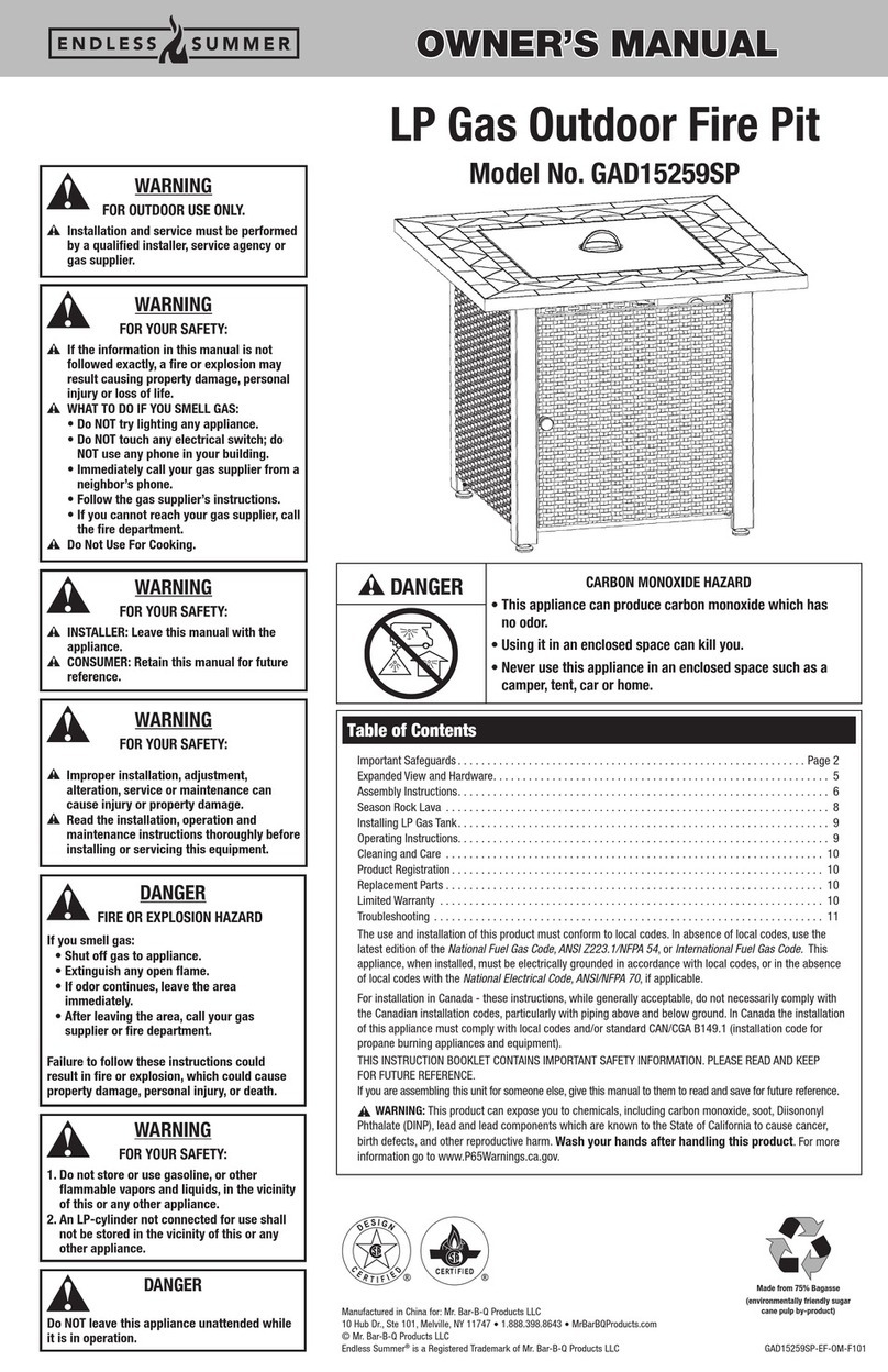 Endless Summer GAD15259SP User manual