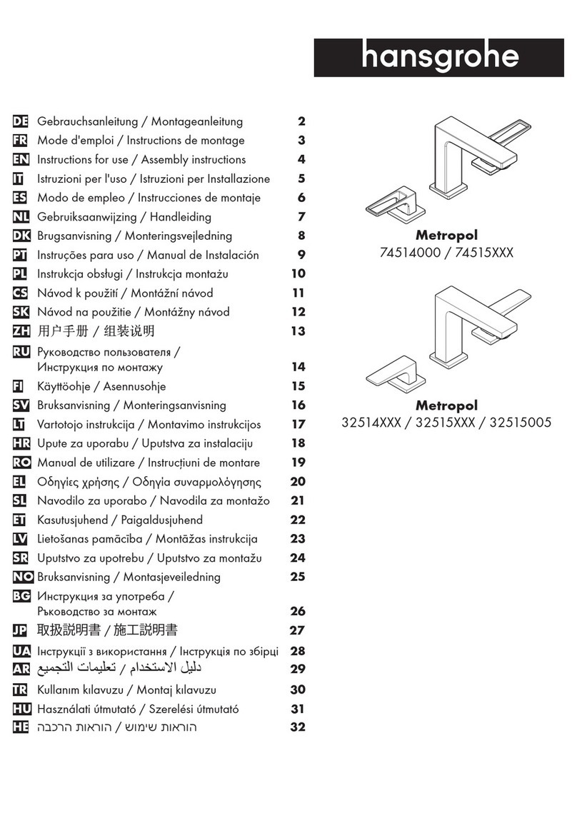 Hans Grohe Metropol 74515 Series Instructions for use/assembly instructions