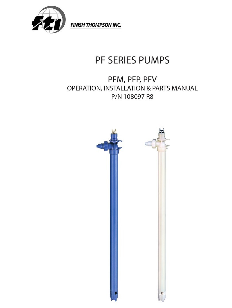 Finish Thompson PF SERIES User manual