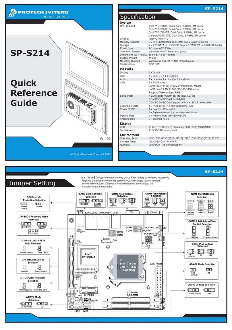 Protech Systems SP-S214 User manual