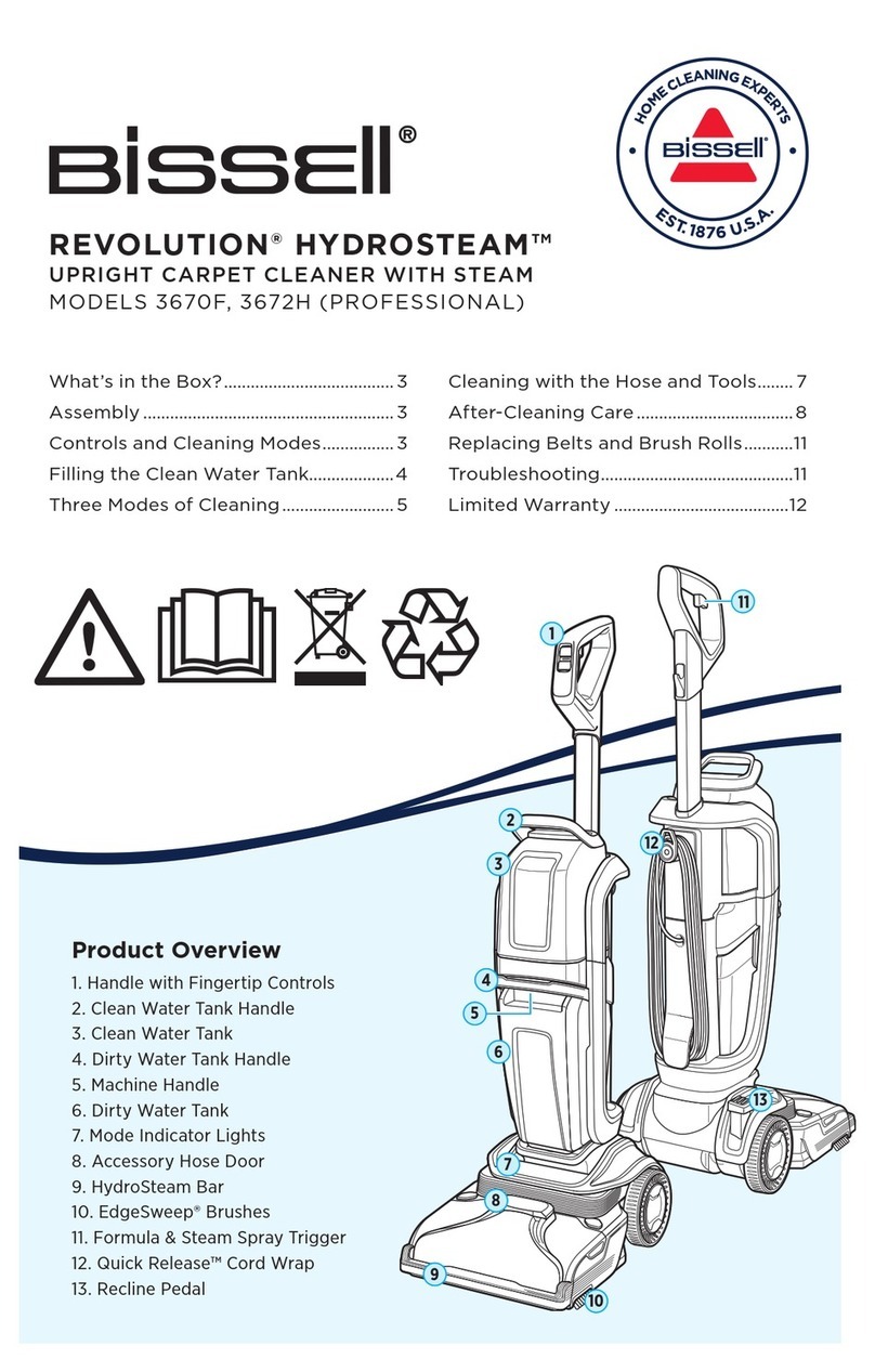 Bissell REVOLUTION HYDROSTEAM 3670F manual