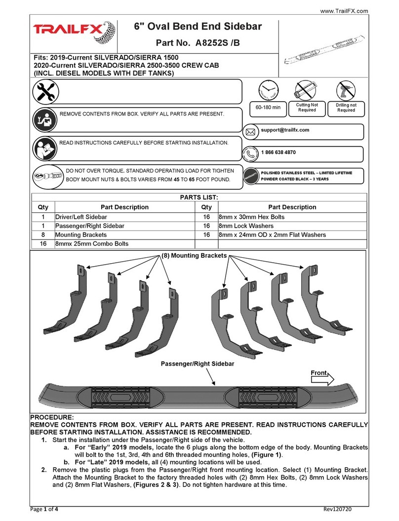 TrailFX A8252S User manual