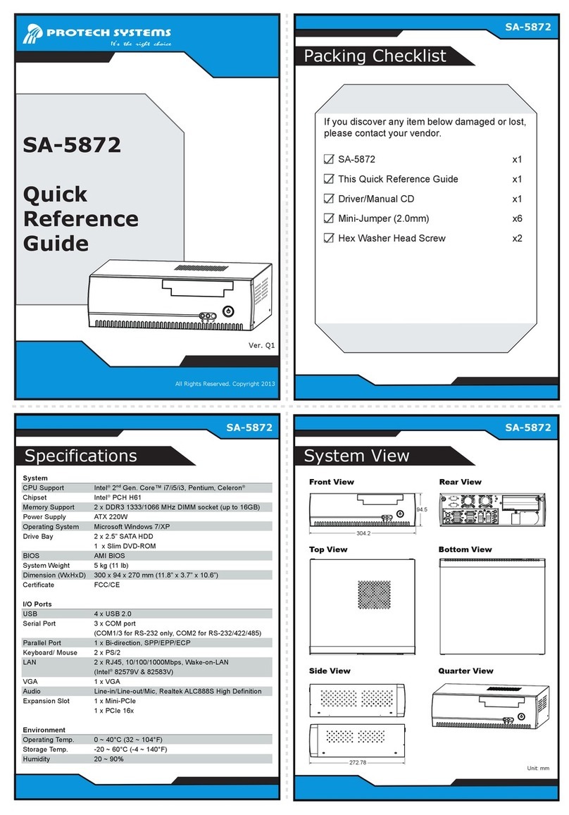 Protech Systems SA-5872 User manual