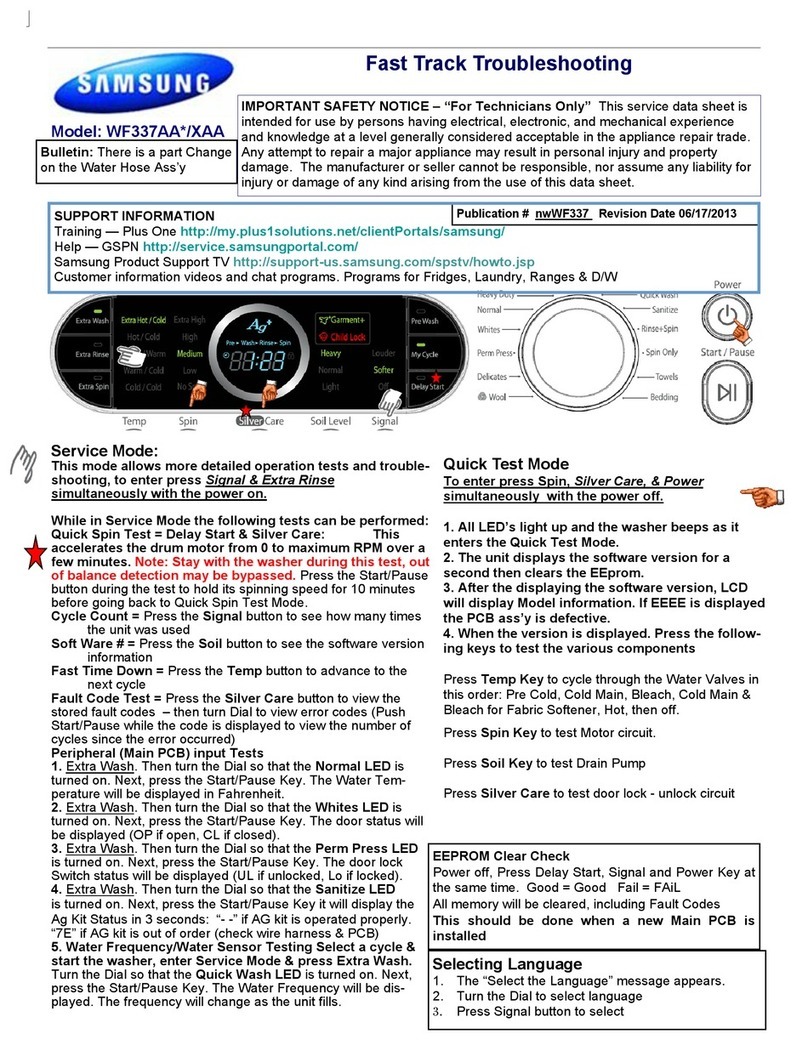 Samsung WF337AA XAA Series Operating instructions