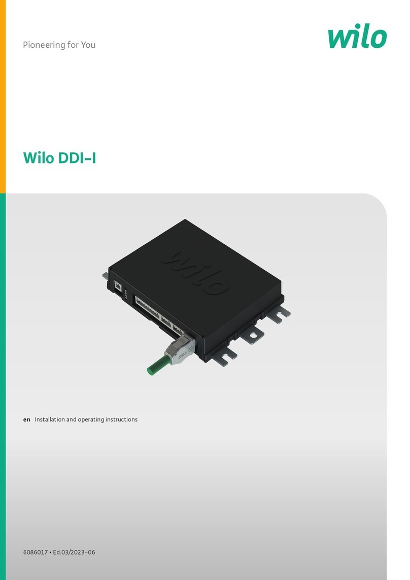 Wilo DDI-I Installation and operating instructions
