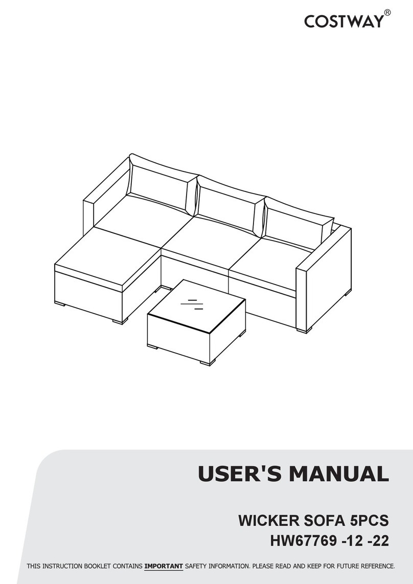 Costway WICKER HW67769-12 user manual Costway WICKER HW67769-12 user manual