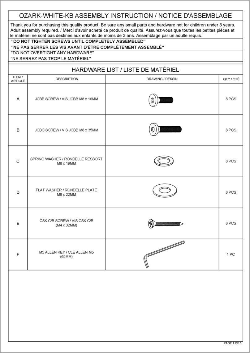 Ozark Zoey ZOEYWKP5 Assembly instruction