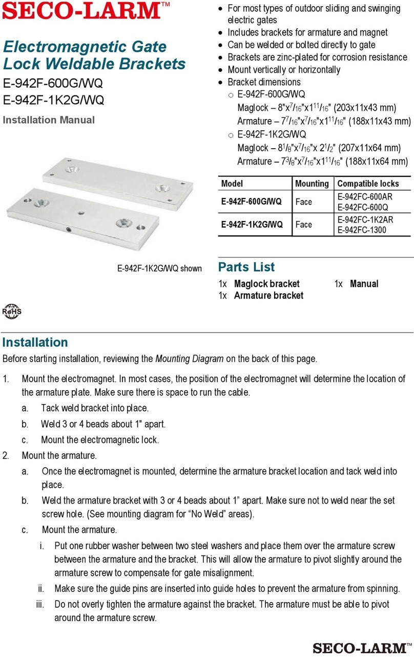 SECO-LARM E-942F-600G/WQ installation manual