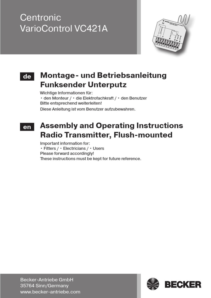Becker Centronic VarioControl VC421A User manual