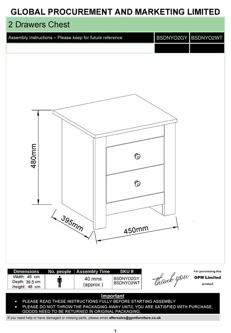 GPM BSDNYO2GY Assembly instructions