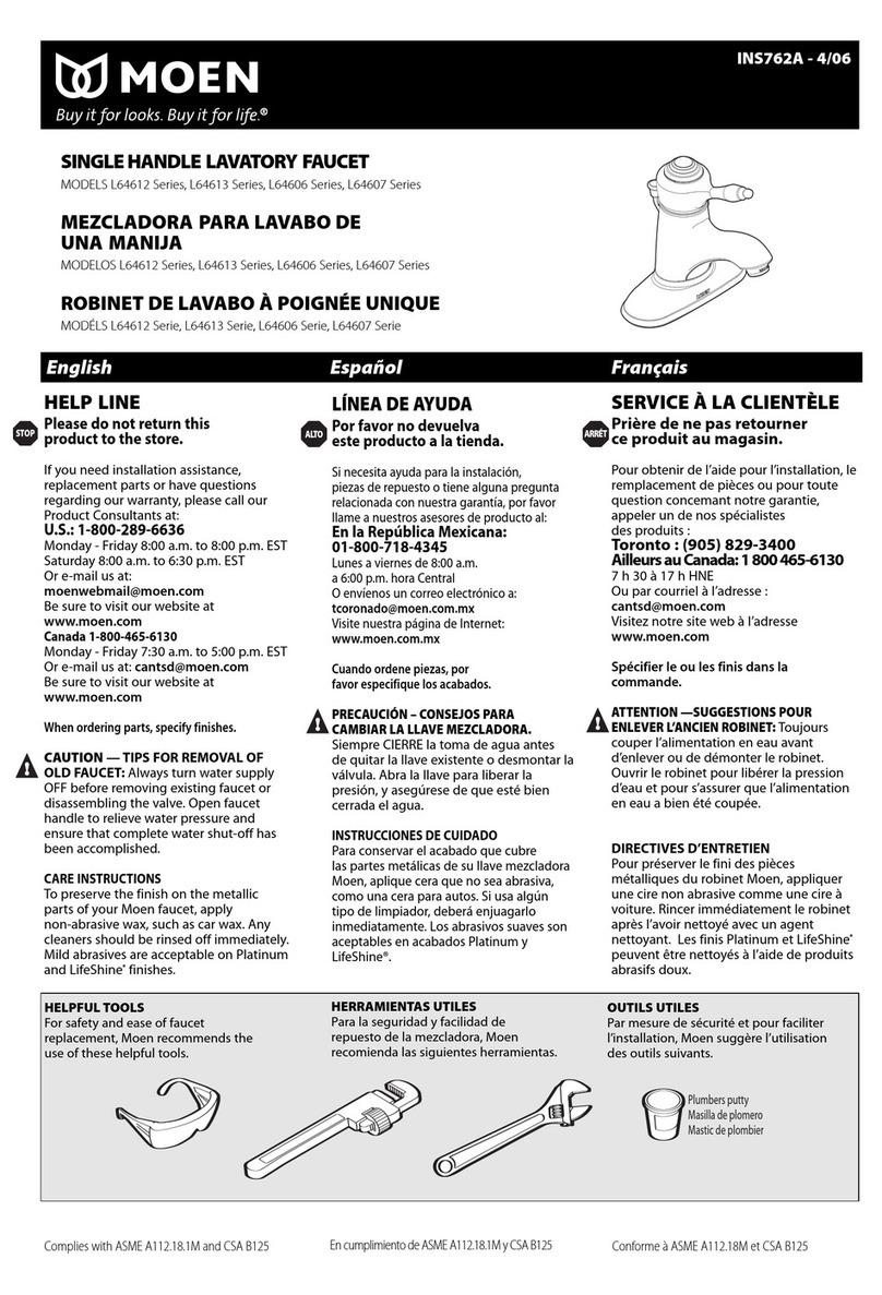 Moen L64612 Series User manual