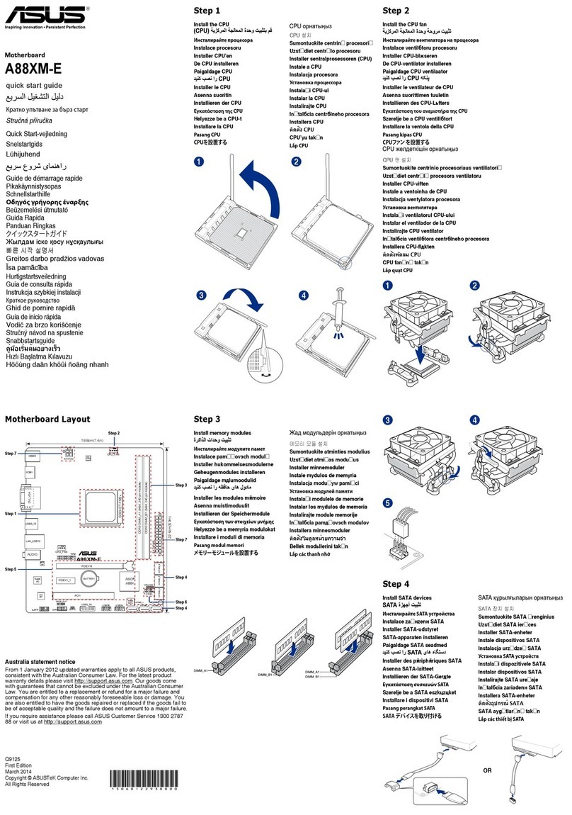 Asus A88XM-E User manual Asus A88XM-E User manual