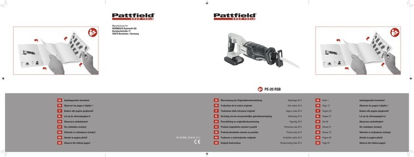 Pattfield Ergo Tools PE-20 RSB manual