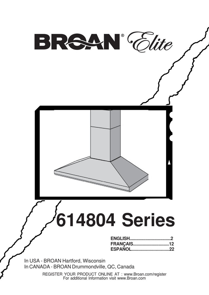 Broan 614804 Series User manual