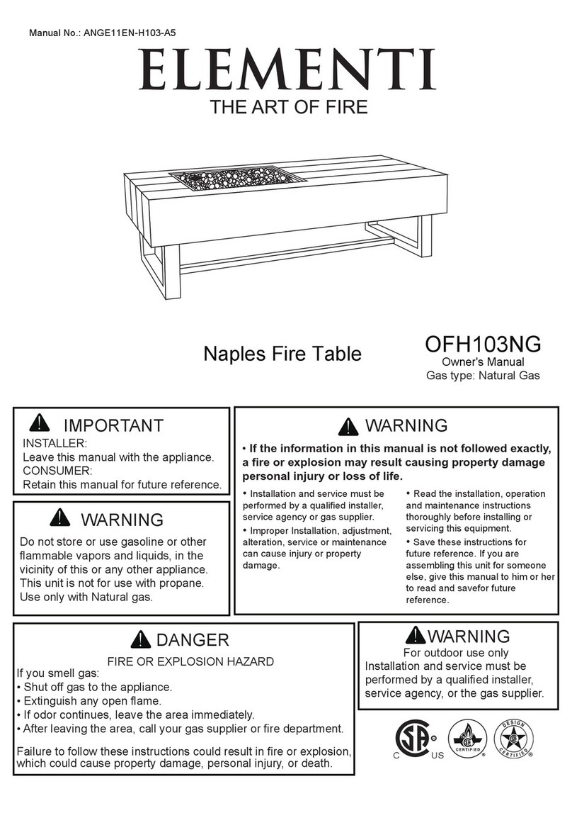 ELEMENTI Naples OFH103NG owner's manual