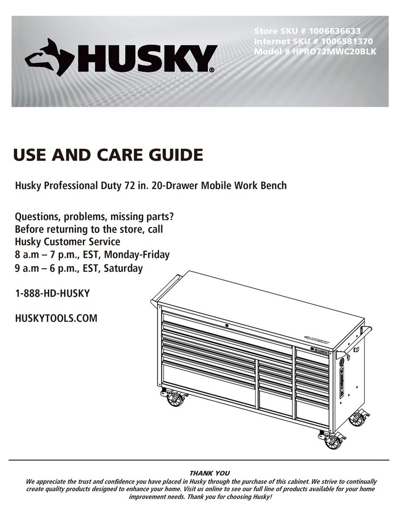 Husky HPRO72MWC20BRD Use and care guide