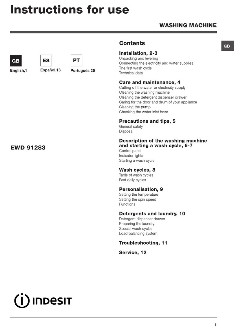 Indesit EWD 91283 Instructions for use