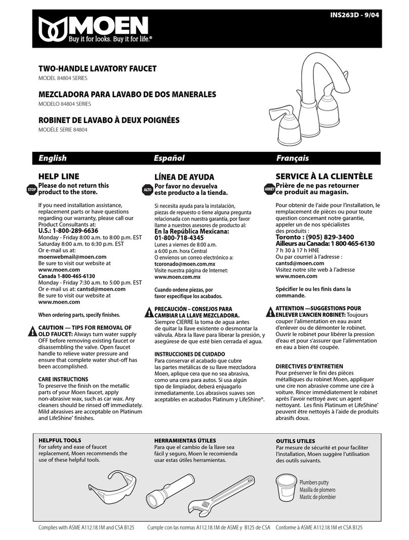 Moen 84804 Series User manual