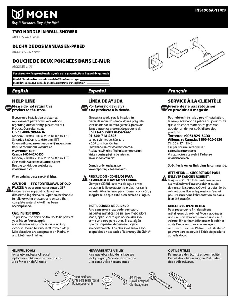 Moen 2477 Series User manual
