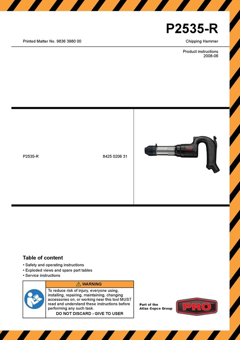 Atlas Copco P2535-R Instruction sheet