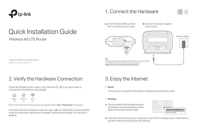 TP-Link TL-MR105 V1 User manual