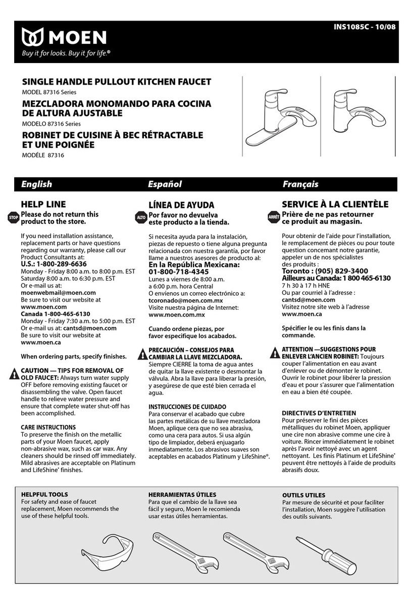 Moen 87316 Series User manual
