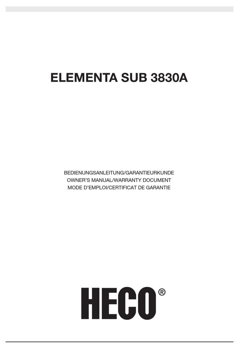 Heco ELEMENTA SUB 3830A owner's manual