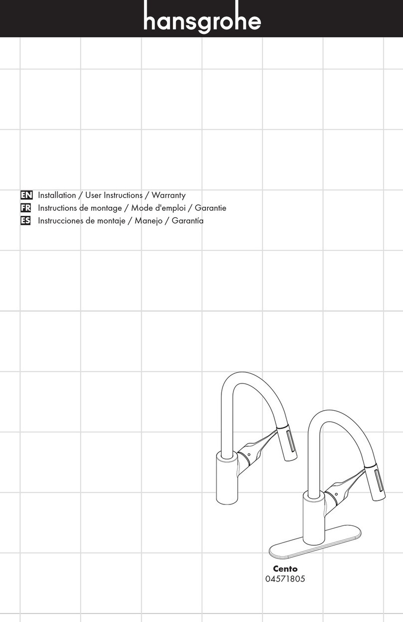 Hans Grohe Cento 04571805 Installation/User Instructions/Warranty Hans Grohe Cento 04571805 Installation/User Instructions/Warranty