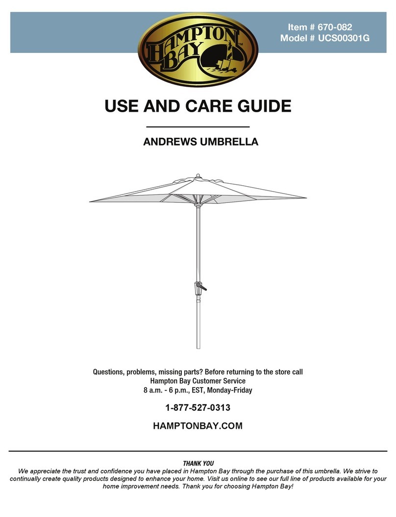 HAMPTON BAY ANDREWS UCS00301G Use and care guide