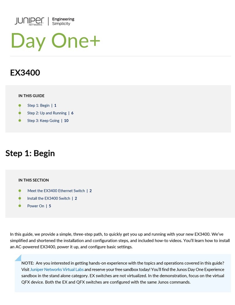 Juniper Day One+ User manual Juniper Day One+ User manual