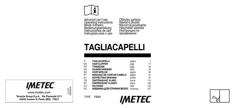 Imetec P5001 operating instructions