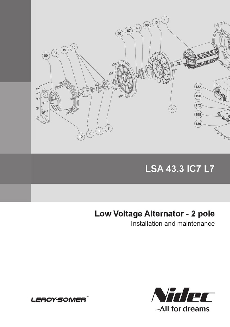 Nidec LEROY-SOMER LSA 43.3 IC7 L7 Installation and Maintenance