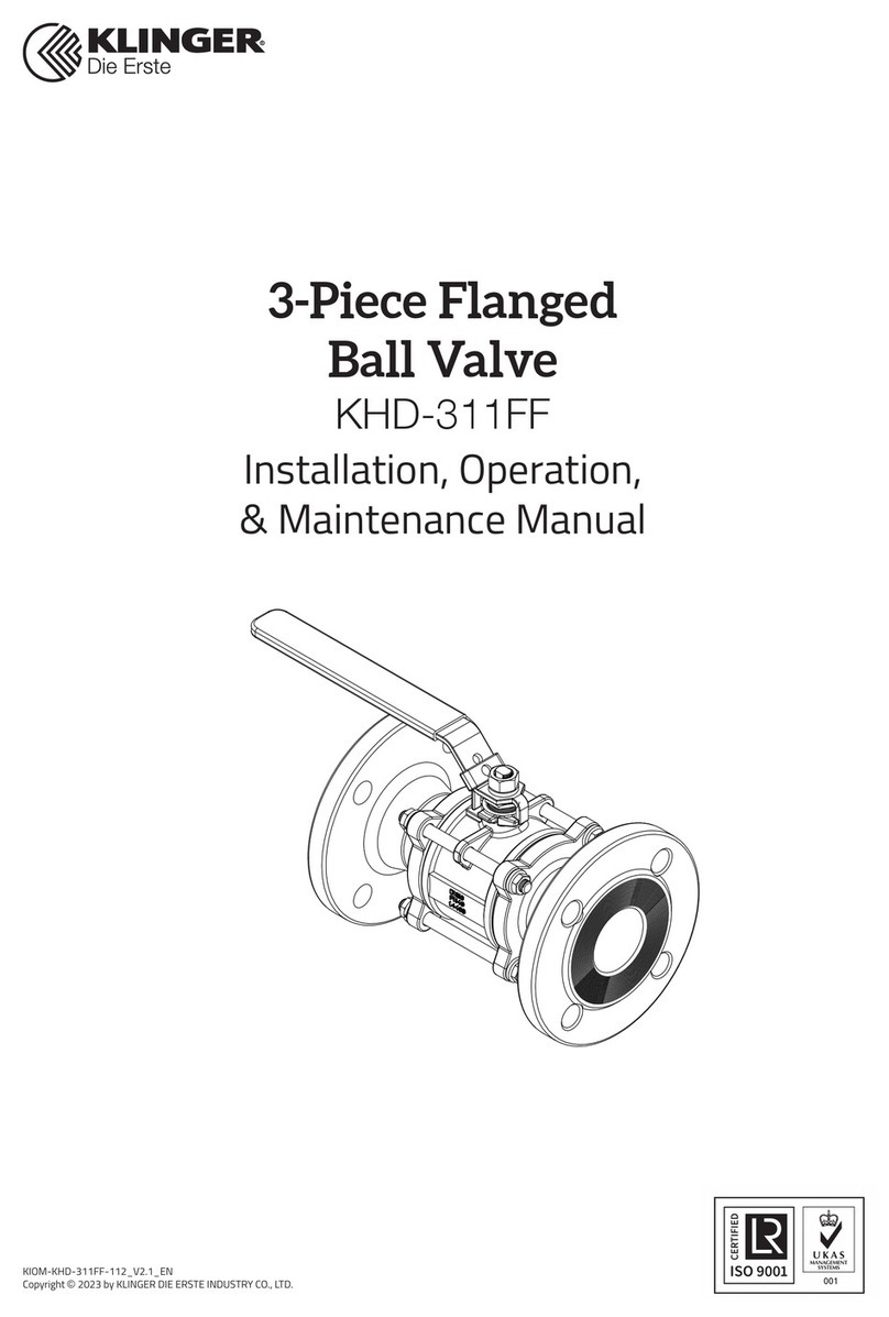 KLINGER KHD-311FF Instruction manual