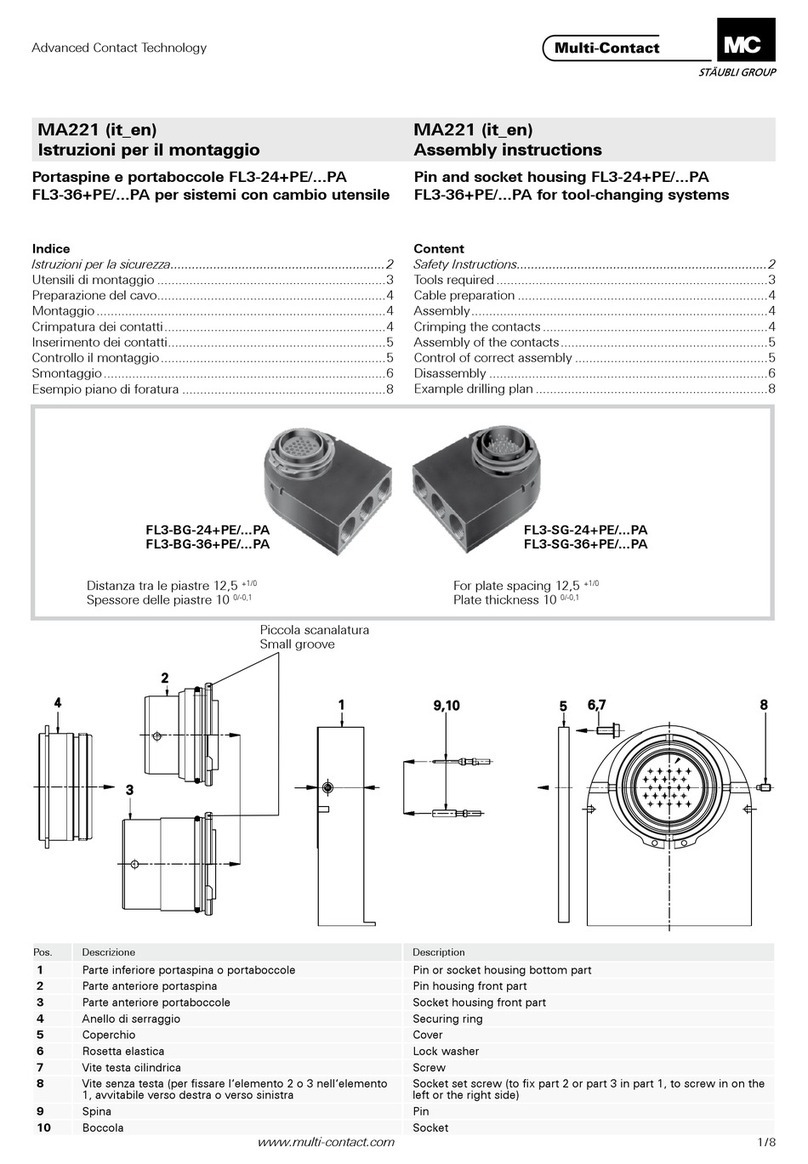 Multi-Contact FL3-SG-24+PE/ PA Series Assembly instructions