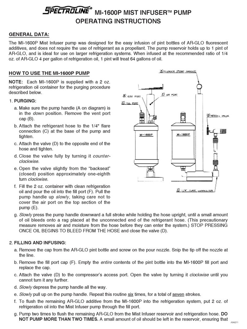 Spectroline INFUSER MI-1600P operating instructions Spectroline INFUSER MI-1600P operating instructions