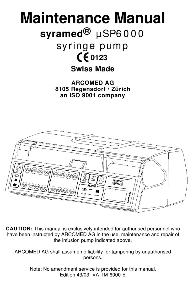 Arcomed syramed mSP6000 Maintenance manual