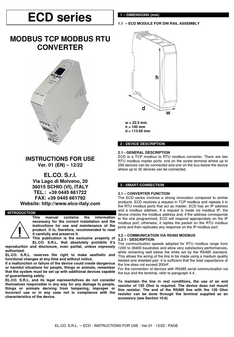 elco ECD Series Instructions for use