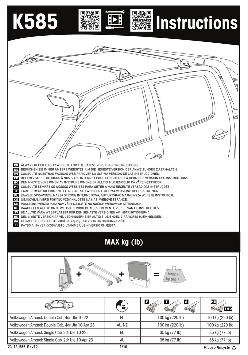 Prorack K585 instructions